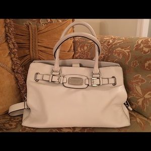 Michael Kors cream hamilton purse