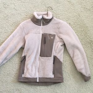 White winter fur coat