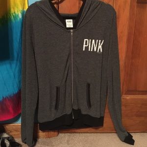 Pink full zip hoodie