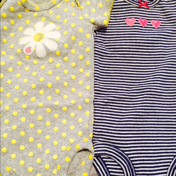 Newborn set 2 onesies, 1 gown, and 20+ diapers