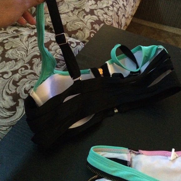 Pink n Aqua bathing suit - Picture 3 of 4