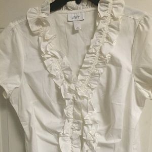 LOFT ruffle blouse