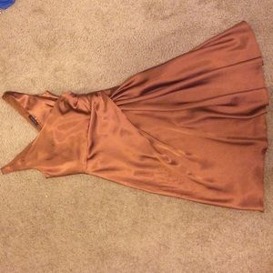 Copper shimmer draped Limited dress