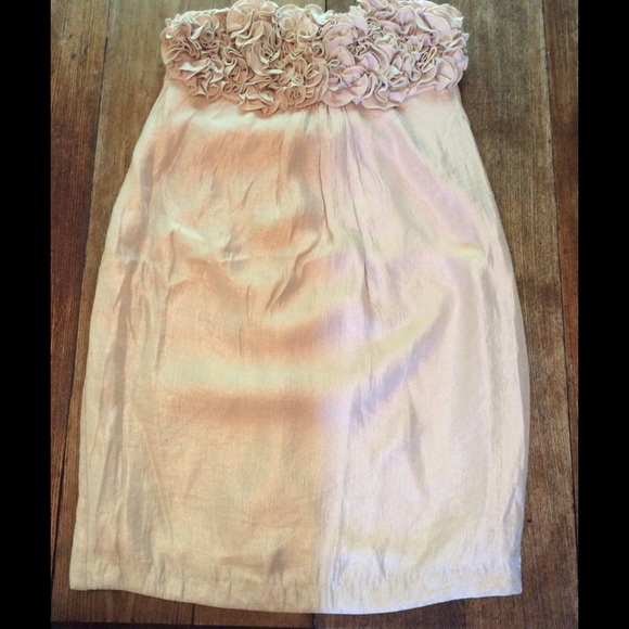 Alexia Admor Champagne Strapless Cocktail Dress - Picture 1 of 4