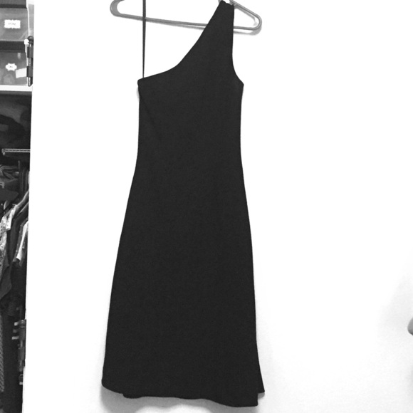 Calvin Klein Asymmetric little black dress
