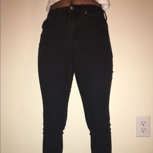 High Waisted Black Jeans