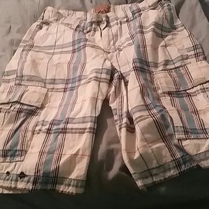 Red camel shorts