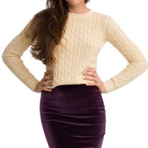 American Apparel Velvet Classic Pencil Skirt