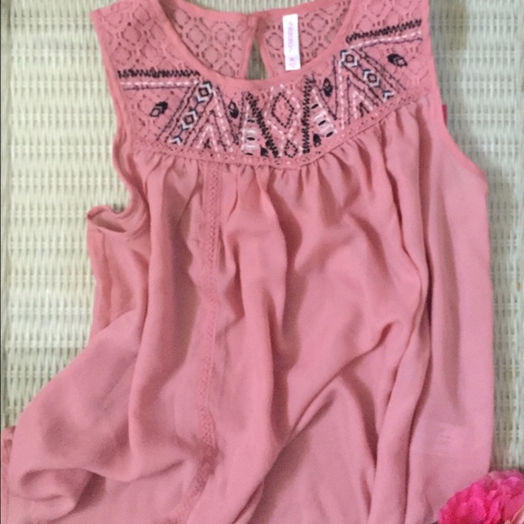 Blush coloured baby doll tank