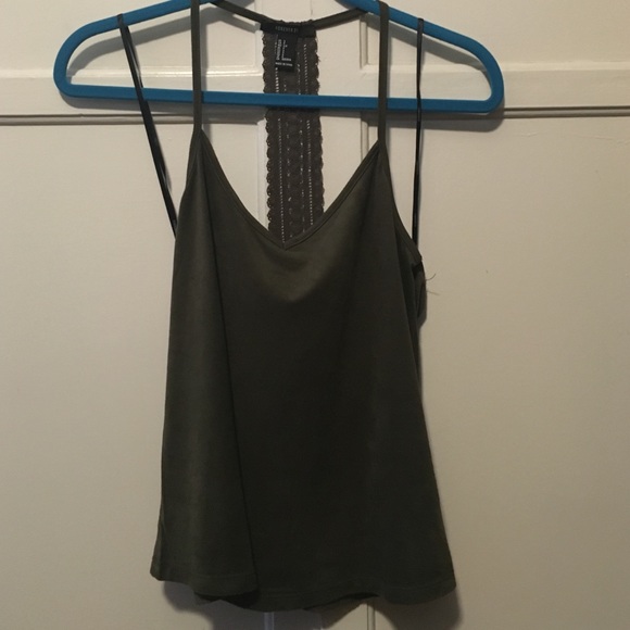 F21 Suede Racerback Tank Top