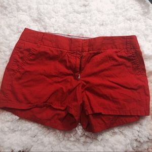 Red jcrew chino shorts