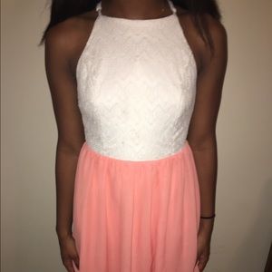 Pink & White Dress