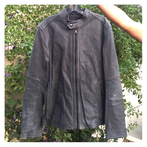 Vince men's size large leather jacket NWT