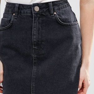 Asos high-waisted denim skirt
