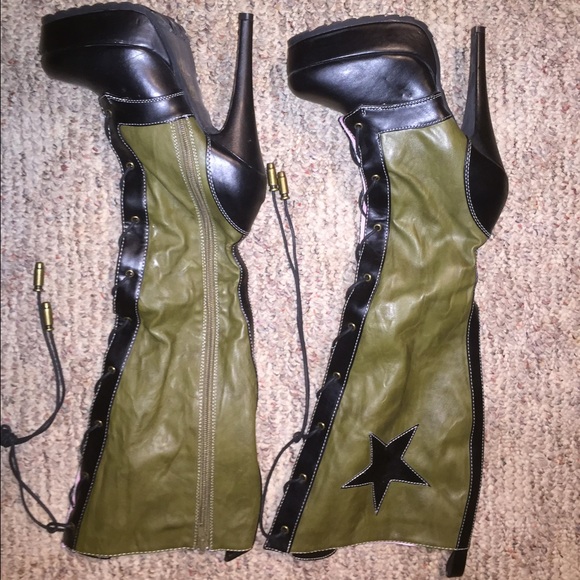 Matching boots for top gun costume