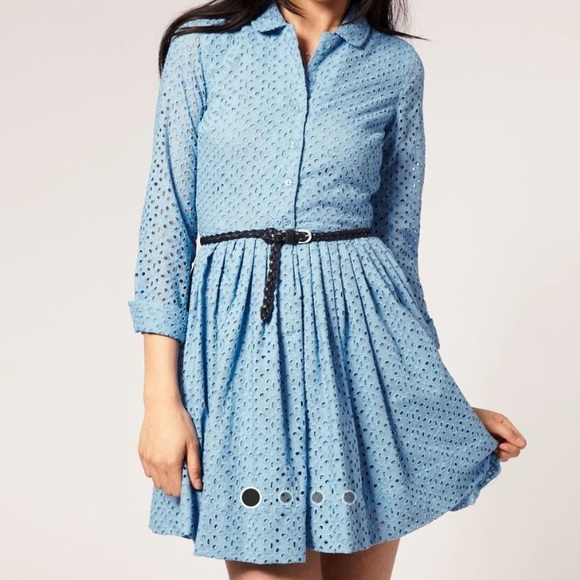 ASOS Shirt Dress in Broderie Anglaise