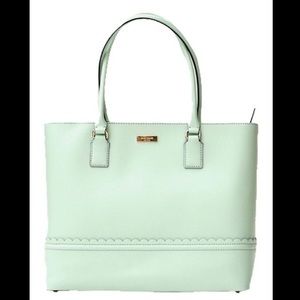 Kate Spade Faded Mint Scalloped Tote Bag