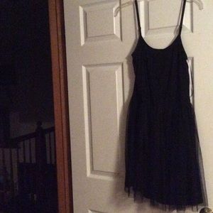 Black tool skirt dress
