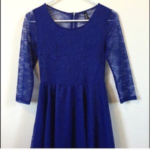 Royal Blue Lace Dress