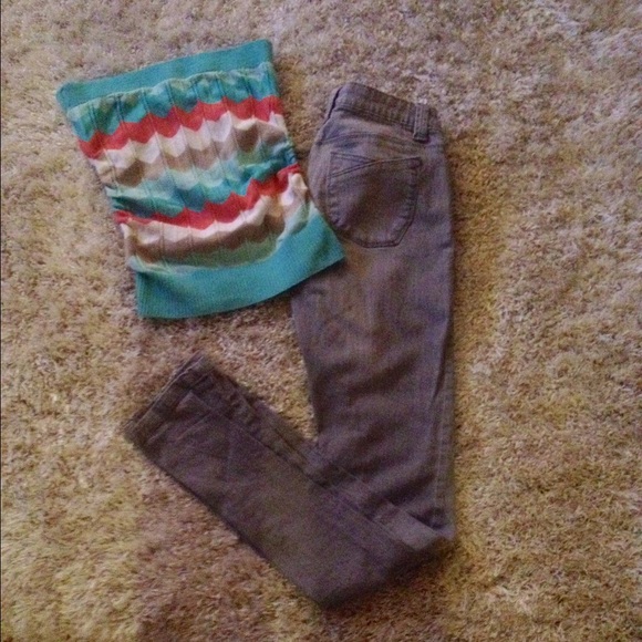 Gray Skinny Stretch Jeans - Picture 1 of 2