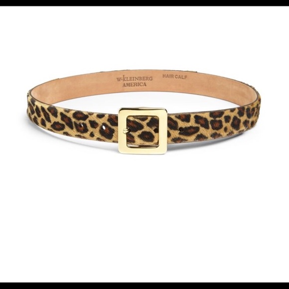 NWT Leopard Print Calf Hair Belt main image 4