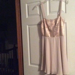 Rose gold shimmery dress