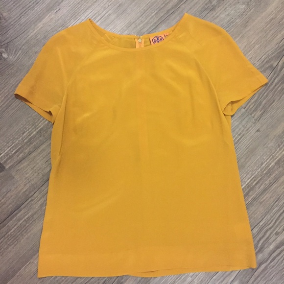 Orange silk blouse