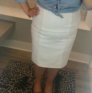 White Body Con Skirt