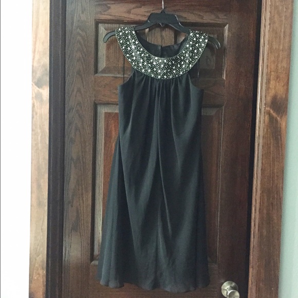 Black Chiffon Trapeze Dress