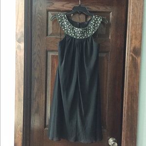 Black Chiffon Trapeze Dress