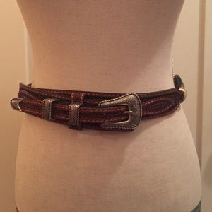 Vintage Western woven leather belt