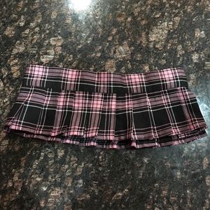 Plaid schoolgirl skirt