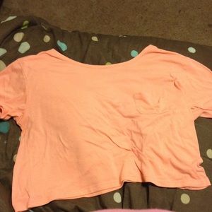 Orange crop top
