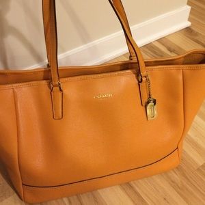 Coach City Tote in golden yellow