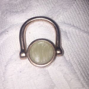 Je t'aime engraved reversible ring