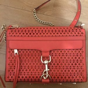Rebecca minkoff red / orange Mac crossbody bag