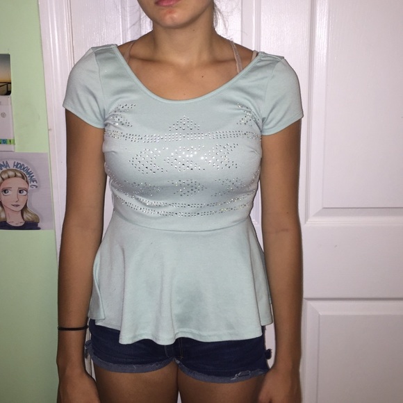 Sparkly mint party shirt!