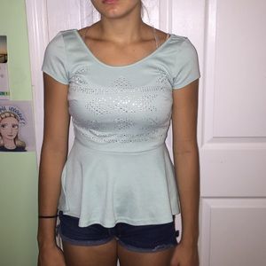 Sparkly mint party shirt!