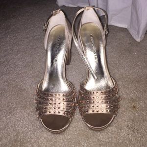 Gold sequined heels!