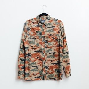 TOPMAN DESERT CAMO BUTTON-UP