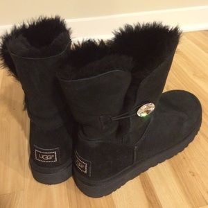 UGG Australia 'Bailey Button Bling' boot in black