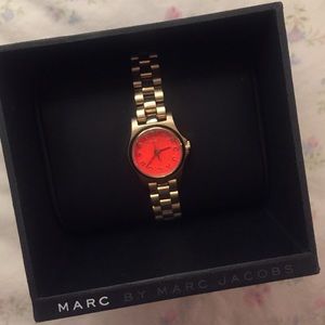Marc Jacobs Orange and Gold Watch
