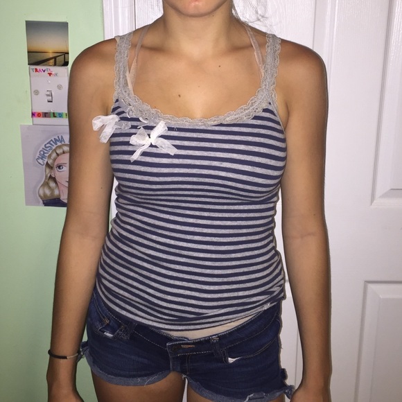 Abercrombie stripped tank top