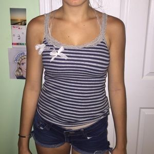 Abercrombie stripped tank top