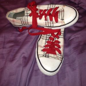 Plaid all star converse