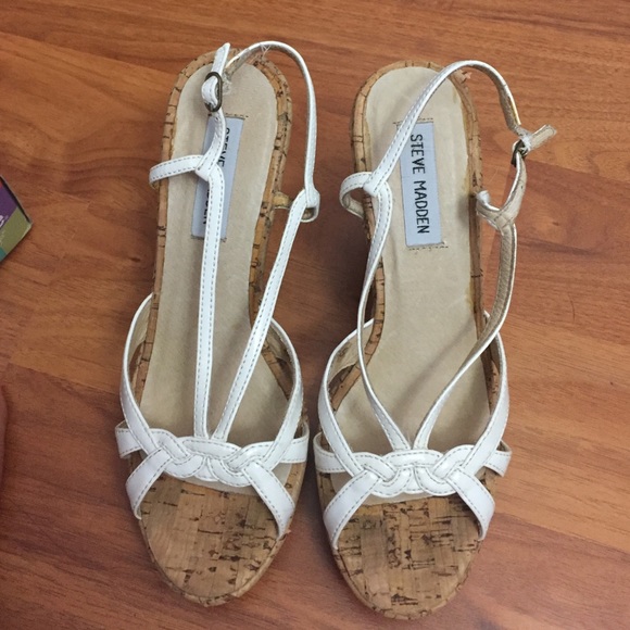 White Steve Madden Wedges