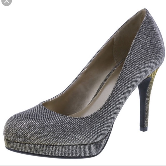Fioni Night Shimmer Platform Pumps