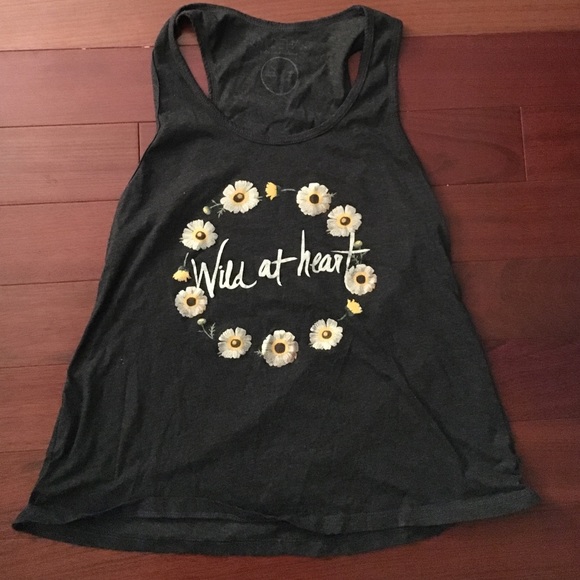 Gray wild at heart tank top
