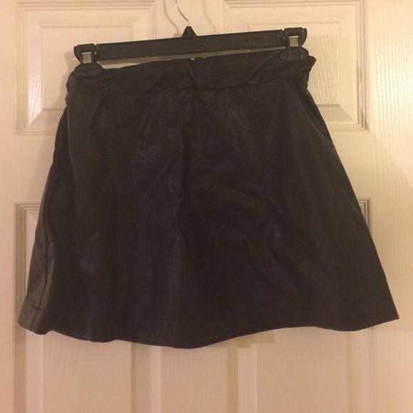 Black Vinyl mini skirt