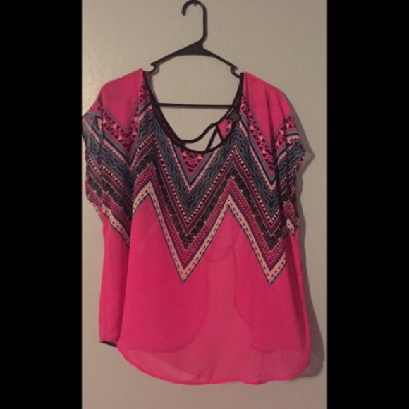 + Sized! Torrid pink sheer top